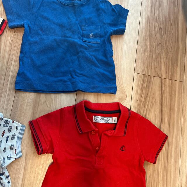 PETIT BATEAU(プチバトー)のプチバトー　6着セット　12ヶ月　半袖　ポロシャツ キッズ/ベビー/マタニティのベビー服(~85cm)(Ｔシャツ)の商品写真