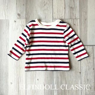 ニシマツヤ(西松屋)のELFINDOLL CLASSIC ボーダーTシャツ　長袖 赤　黒(Ｔシャツ)