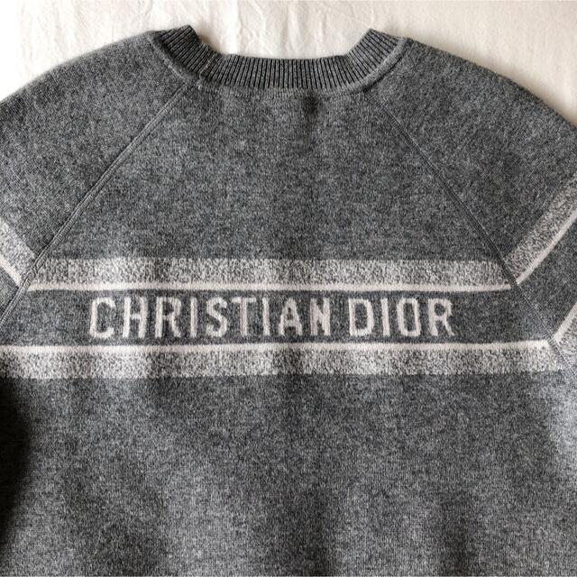 Christian Dior(クリスチャンディオール)のディオール リバーシブル カシミヤ ロゴ ニット セーター サイズ38 レディースのトップス(ニット/セーター)の商品写真