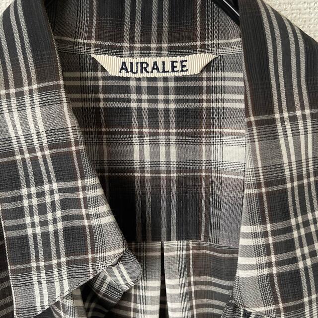 auralee 20aw ウールチェックシャツ