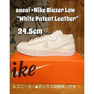 ナイキ(NIKE)の【24.5cm】SACAI × NIKE  BLAZER LOW ホワイト(スニーカー)