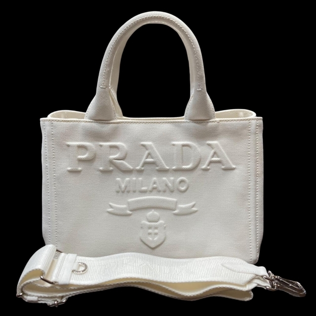 PRADA - ☆プラダ 美品 カナパ 2WAＹハンドバッグ BIANCO 1BG439