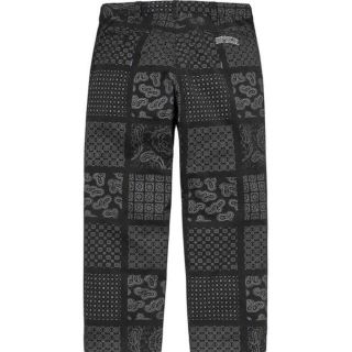 シュプリーム(Supreme)のSupreme Paisley Grid Chino Pant Black 30(ワークパンツ/カーゴパンツ)