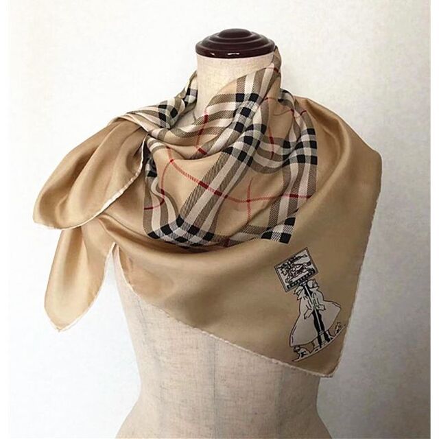 サイドにフ 『BURBERRY』ロゴ入り☆シルク入り☆ BURBERRY LONDON