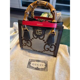 グッチ(Gucci)のGUCCI DIANAグッチダイアナジャンボGG ミニトート バッグ未使用に近い(ショルダーバッグ)