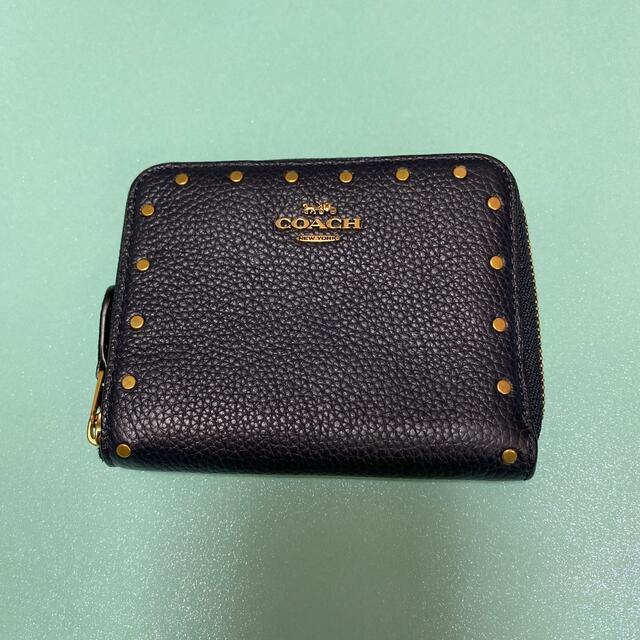 coach コーチ　新品　折財布　ミニ財布　ネイビー