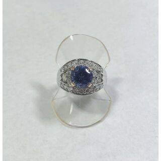 ☆鑑別結果付☆ Pt900K18 タンザナイトゾイサイトダイヤレディースリング(リング(指輪))