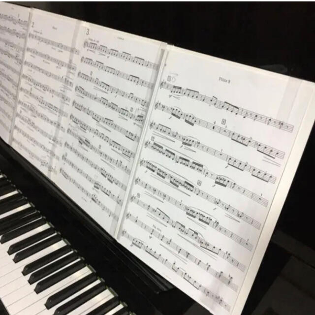 エピホワイト　シルバー金具　A4楽譜ファイル　書き込める 楽器のスコア/楽譜(ポピュラー)の商品写真