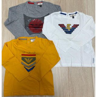 アルマーニ ジュニア(ARMANI JUNIOR)のアルマーニ　36M=98センチ　長袖シャツ　3枚セット(Tシャツ/カットソー)