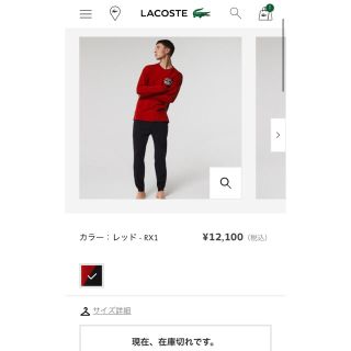 ラコステ(LACOSTE)の試着のみ！ラコステ☆メンズストレッチコットンパジャマセットL(その他)