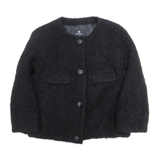 B&Y ユナイテッドアローズ モヘヤ混 ウール ノーカラー ジャケット