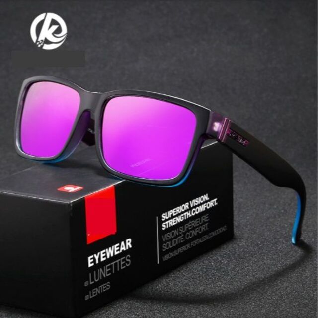新品 送料込み 偏光 ミラーレンズ グラデーション サングラス 紫 メンズのファッション小物(サングラス/メガネ)の商品写真