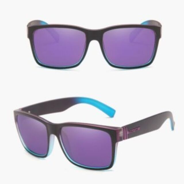 新品 送料込み 偏光 ミラーレンズ グラデーション サングラス 紫 メンズのファッション小物(サングラス/メガネ)の商品写真