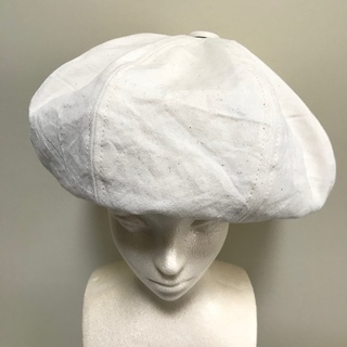 生成 コットン ベレー帽 ハンドメイド サイズ調節(ハンチング/ベレー帽)
