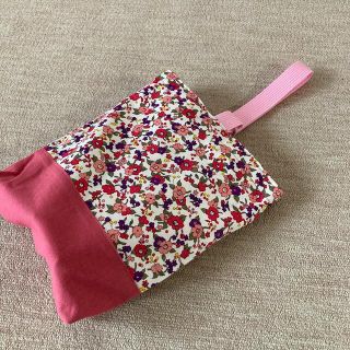 小花柄　上靴入れ　ハンドメイド　(バッグ/レッスンバッグ)