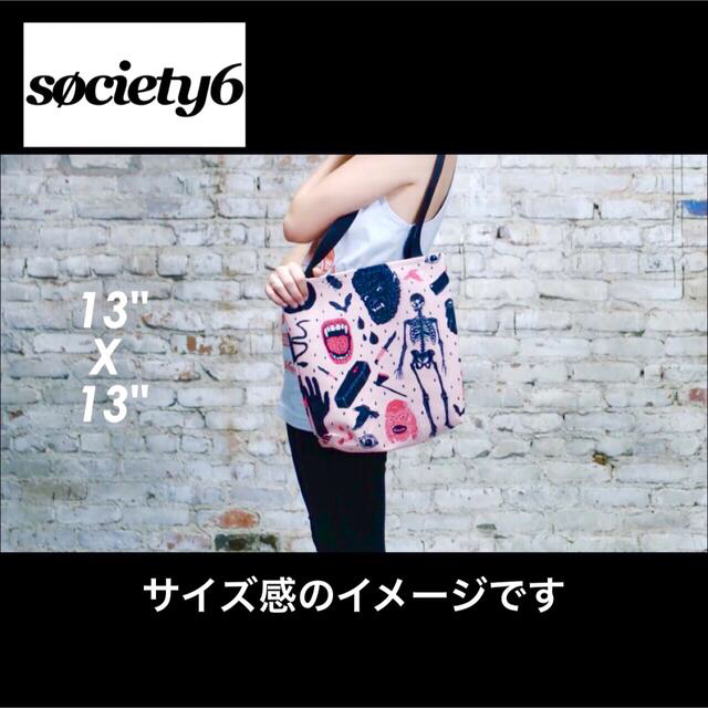Society6(ソサエティシックス)の【一点限り】society6 トートバッグ / スモールワールド (WH) レディースのバッグ(トートバッグ)の商品写真