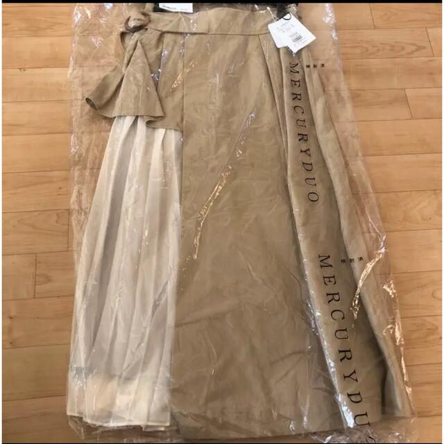 MERCURYDUO(マーキュリーデュオ)のMERCURYDUO プリーツ切替フレアスカート レディースのスカート(ひざ丈スカート)の商品写真
