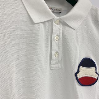 モンクレール(MONCLER)のモンクレール　鹿の子　ポロシャツ　ホワイト　Lサイズ　r100(ポロシャツ)