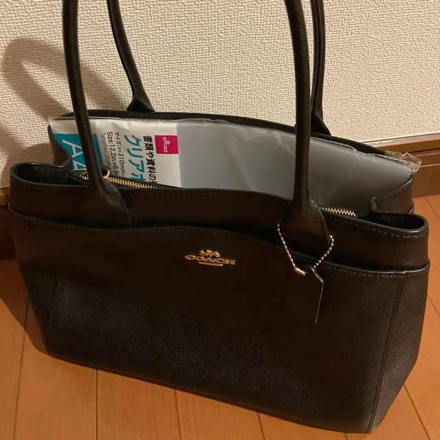 COACH(コーチ)のCOACH コーチ レザートートバッグ ブラック レディースのバッグ(トートバッグ)の商品写真