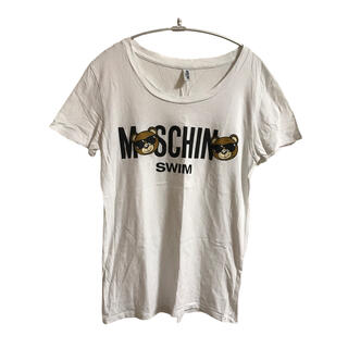 モスキーノ(MOSCHINO)のモスキーノ　白　ビックロゴTシャツ　M(Tシャツ(半袖/袖なし))