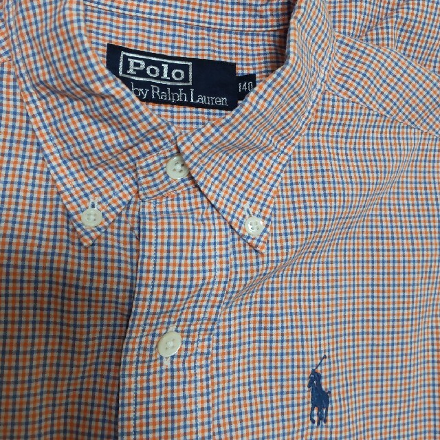 POLO RALPH LAUREN(ポロラルフローレン)のラルフ140/150 チェック半袖ボタンダウンシャツ キッズ/ベビー/マタニティのキッズ服男の子用(90cm~)(ブラウス)の商品写真