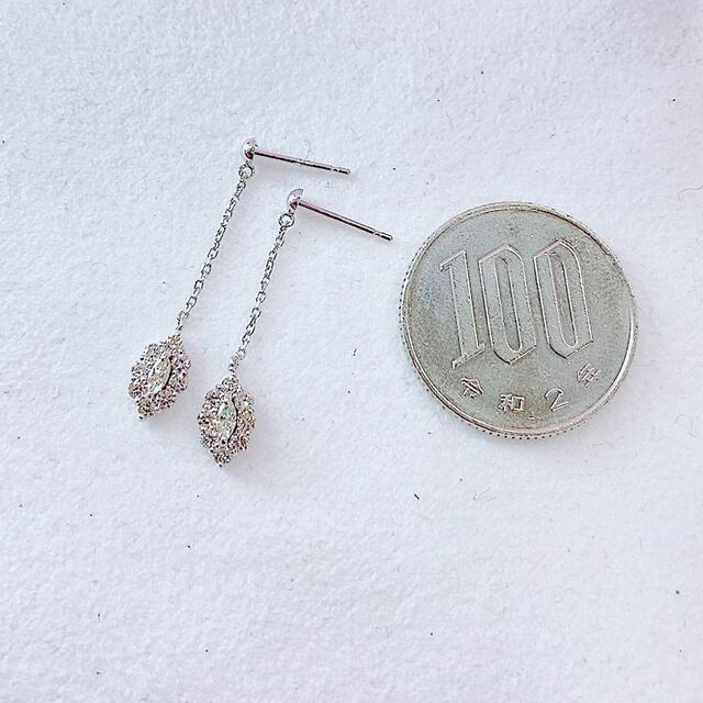 ンのダイヤ︶ ☆0.44ct☆✨マーキースダイヤモンドK18WG揺れるピアス by dp