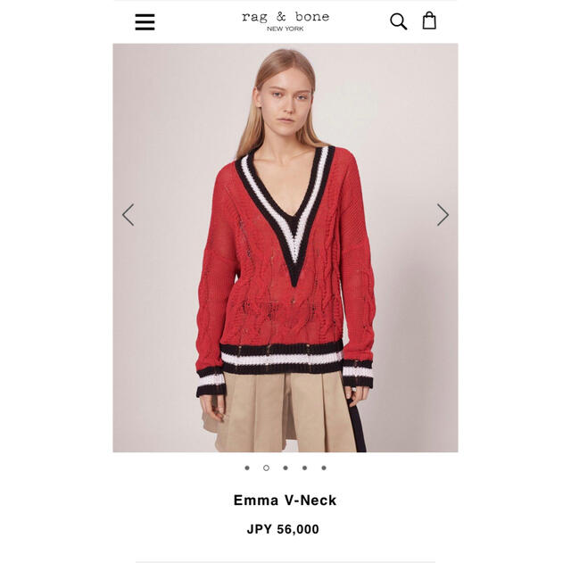 rag&bone ラグアンドボーン　emma vネック　ケーブルニット　セーター