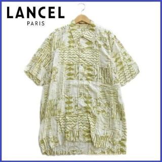 ランセル(LANCEL)の90's ヴィンテージ ランセル LANCEL 総柄 シャツ リネン混(シャツ)