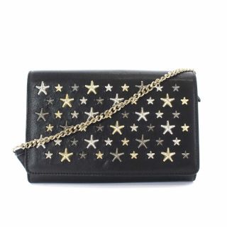 ジミーチュウ(JIMMY CHOO)のジミーチュウ ショルダーバッグ ウォレットバッグ 星スタッズ チェーン 黒(ショルダーバッグ)