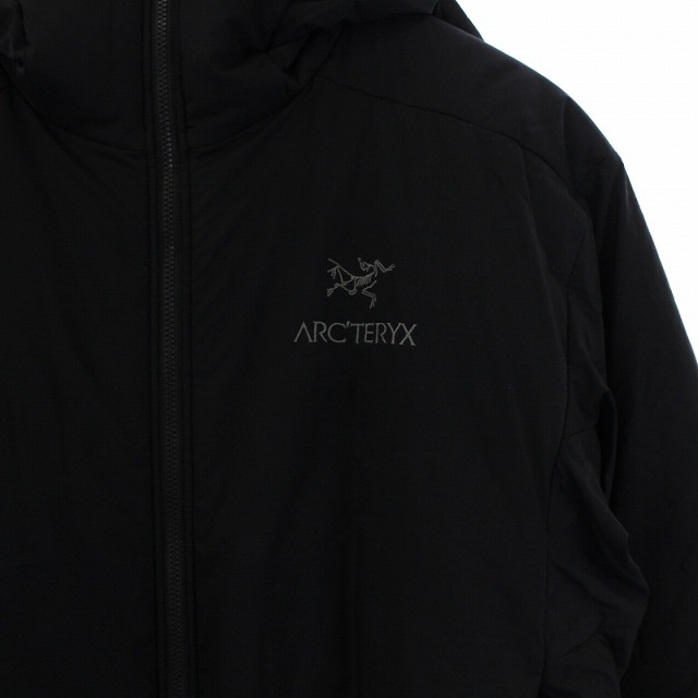 ARC'TERYX(アークテリクス)のアークテリクス 中綿ジャケット フード ジップアップ ロゴ刺繍 ナイロン M 黒 メンズのジャケット/アウター(ブルゾン)の商品写真