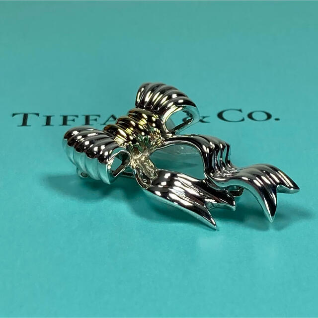 Tiffany& Co. ティファニー リボンモチーフ ブローチ 925/750 | www