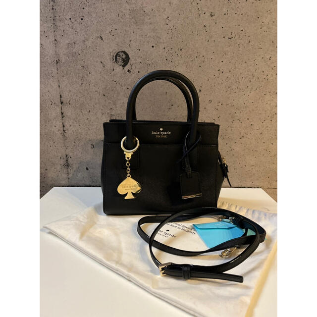 kate spade 2wayバッグ ブラック スペード キーホルダー-