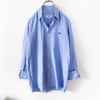 メゾンキツネ(MAISON KITSUNE')のメゾンキツネ / 定番ワンポイントシャツ ブルー(シャツ/ブラウス(長袖/七分))