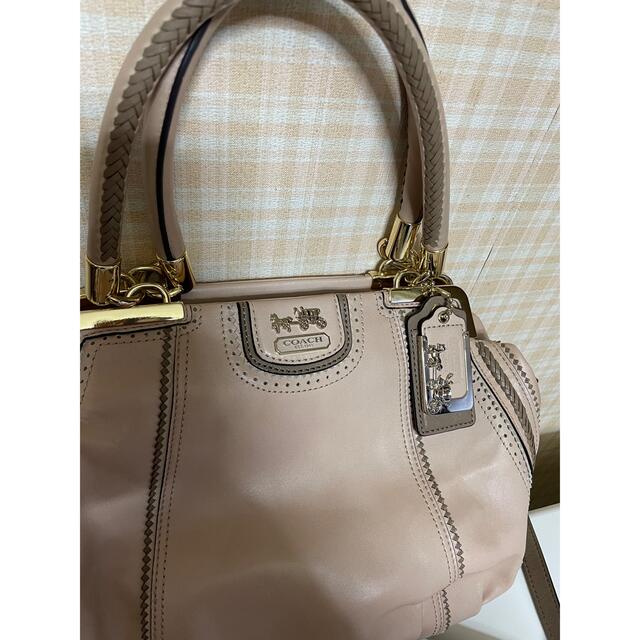 COACH(コーチ)のコーチ ハンドバッグ ショルダーバッグ　2way ピンクベージュ レディースのバッグ(ショルダーバッグ)の商品写真