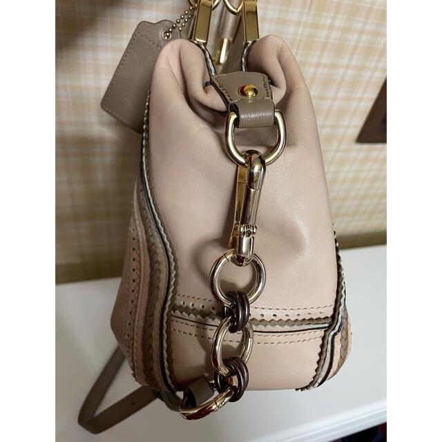 COACH(コーチ)のコーチ ハンドバッグ ショルダーバッグ　2way ピンクベージュ レディースのバッグ(ショルダーバッグ)の商品写真