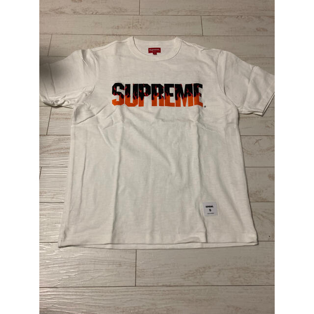 Supreme 19AW Flame S/S Top Tee White S