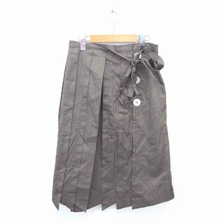 ロイスクレヨン(Lois CRAYON)のロイスクレヨン ラップ 巻き スカート ロング 綿 M カーキ /TT14(ロングスカート)