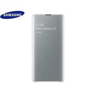 サムスン(SAMSUNG)のGalaxy S10 CLEAR VIEW カバー【純正】ホワイト(Androidケース)