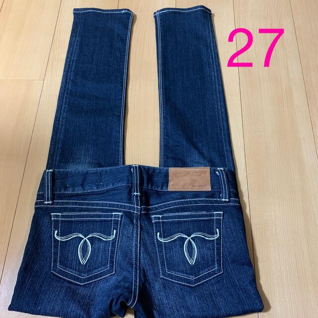大人気 マウジー moussy パウダー ストレートスリムスキニー27 デニム