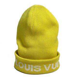 ルイヴィトン(LOUIS VUITTON)の新品同様 ルイヴィトン ルイヴィトンカップ 帽子 ニット帽 コットン イエロー(ニット帽/ビーニー)