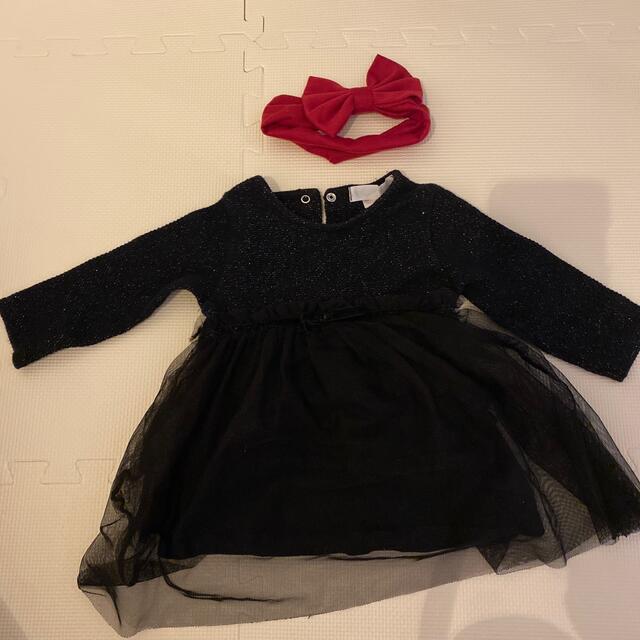 ZARA KIDS(ザラキッズ)のzara baby 黒 black ワンピース キッズ/ベビー/マタニティのベビー服(~85cm)(ワンピース)の商品写真