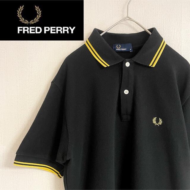 FRED PERRY ポロシャツ くっきー パンク サイズM 襟袖ライン入り古着 フレッドペリー✖️ジャーナルスタンダードポロシャツ