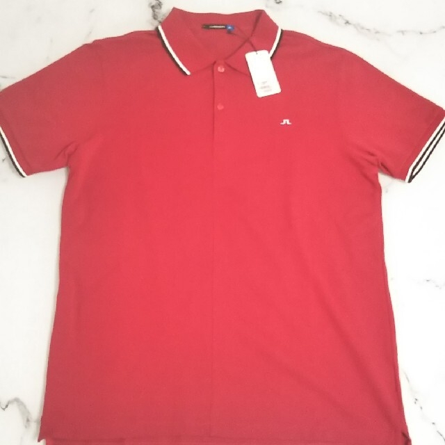 J.LINDEBERG(ジェイリンドバーグ)のジェイリンドバーグ ポロシャツ赤XL スポーツ/アウトドアのゴルフ(ウエア)の商品写真