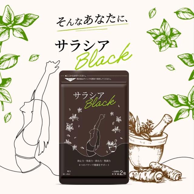 定価2,489円‼️炭チャコール配合❣️サラシアブラック ⭐️ ダイエットサプリ コスメ/美容のダイエット(ダイエット食品)の商品写真