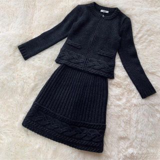 美品　ルネ　Rene ニットトップス　リボン　レース　ピンク