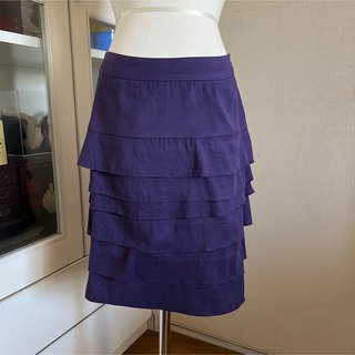 ボールジィ(Ballsey)のボールジィ Ballsey 女性らしい パープル デザイン スカート 紫(ひざ丈スカート)