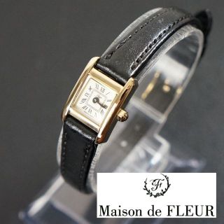 メゾンドフルール(Maison de FLEUR)の【稼働美品】Maison de FLEUR レディース腕時計　電池、ベルト交換済(腕時計)