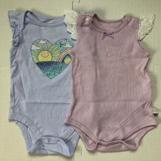 ベビーギャップ(babyGAP)のフリル袖ロンパース2枚セット(ロンパース)