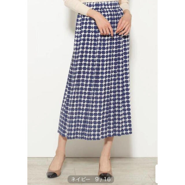 tiara(ティアラ)の新品タグ付き♡ tiara♡TIARA♡千鳥プリント　プリーツスカート レディースのスカート(ロングスカート)の商品写真