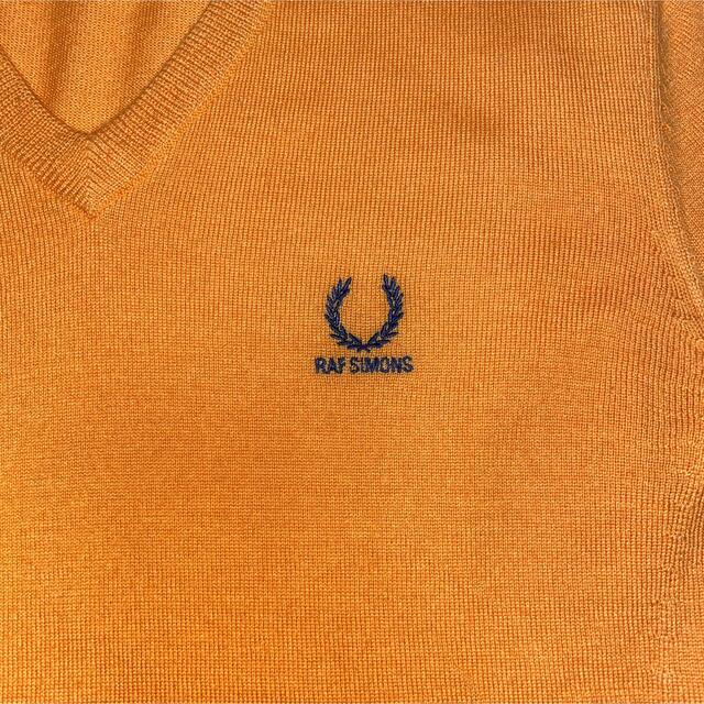 FRED PERRY - RAF SIMONS. FRED PERRYコラボセーターオレンジ日本